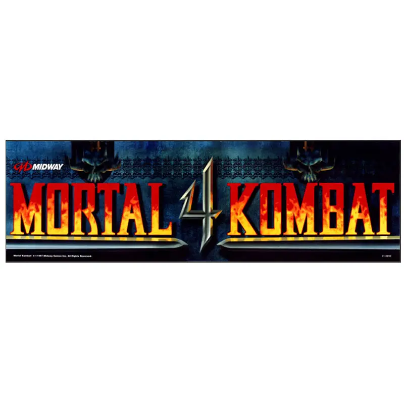 Mortal Kombat 4 - Mk4 - Arcade Marquee 1