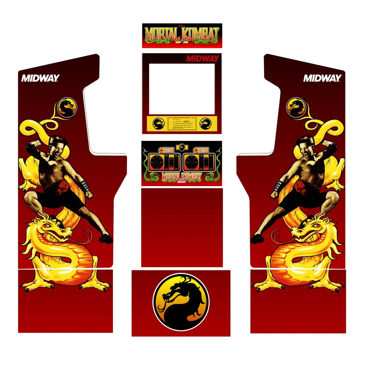 Mortal Kombat - Midway Legacy Edition - Arcade1up Art Kit 1