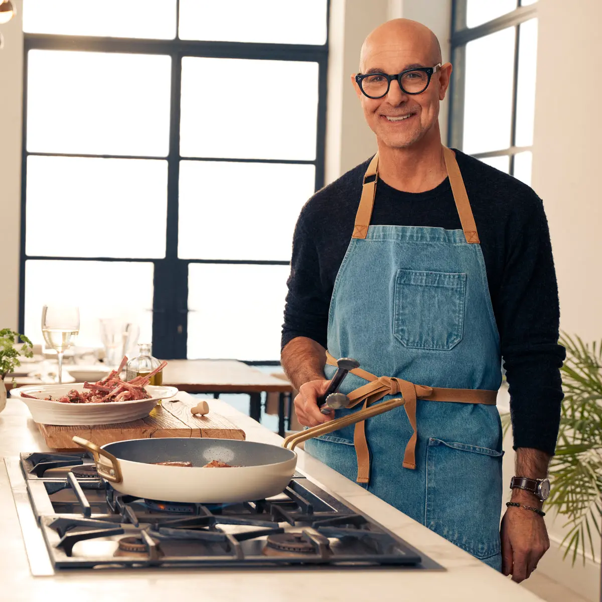 Stanley Tucci™ Ceramic Nonstick 6.5-Quart Essential Stanley Pan | Carrara White 2