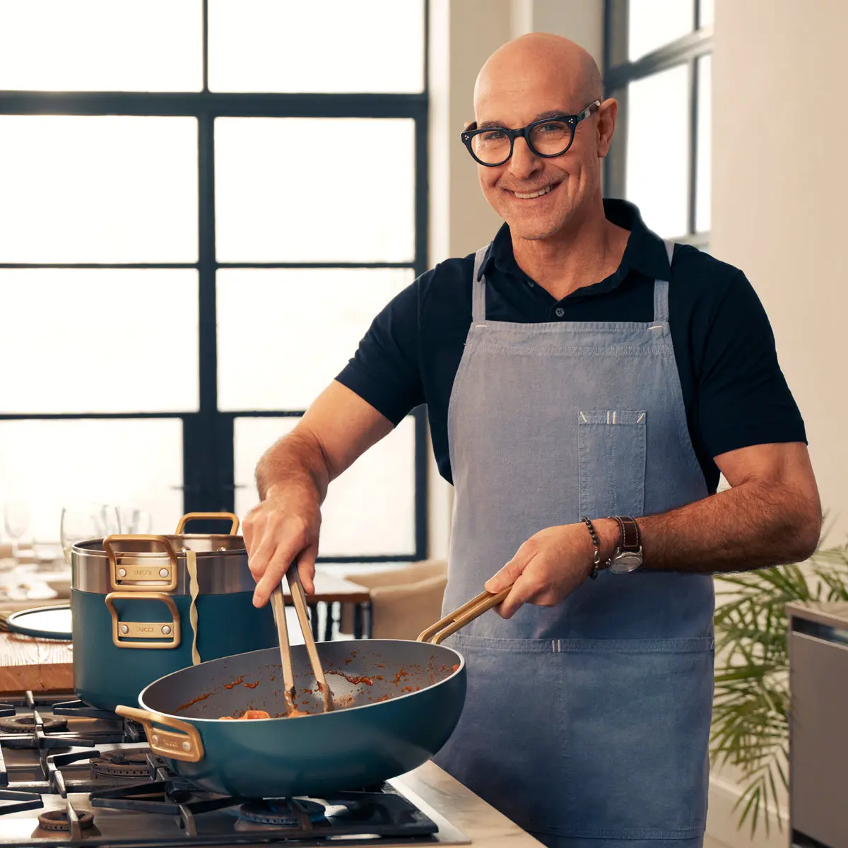 Stanley Tucci™ Ceramic Nonstick 11-Piece Cookware Set With The Tucci Cookbook | Venetian Teal 2