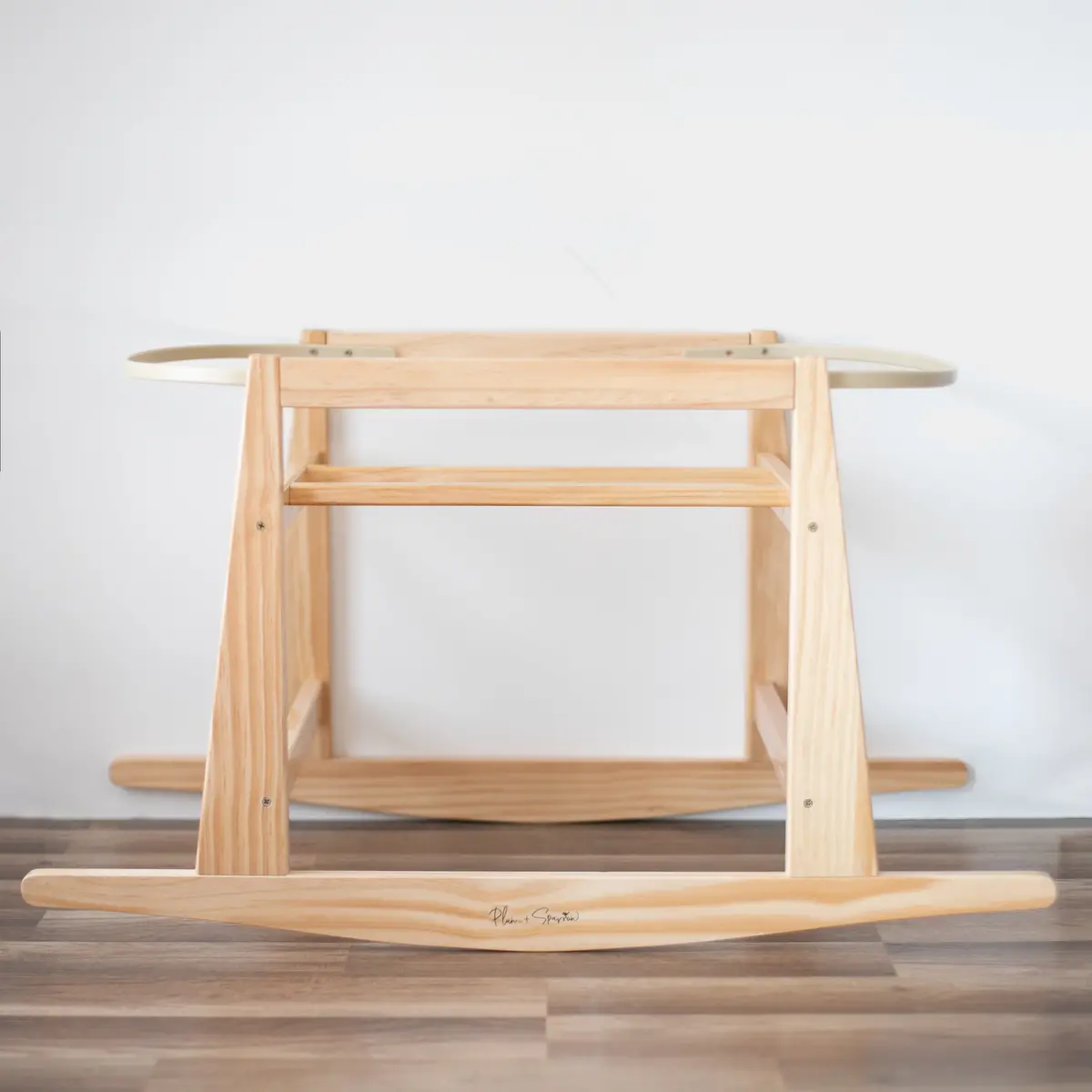 Plum+Sparrow Original Rocking Moses Bassinet Stand With Brake Natural 1