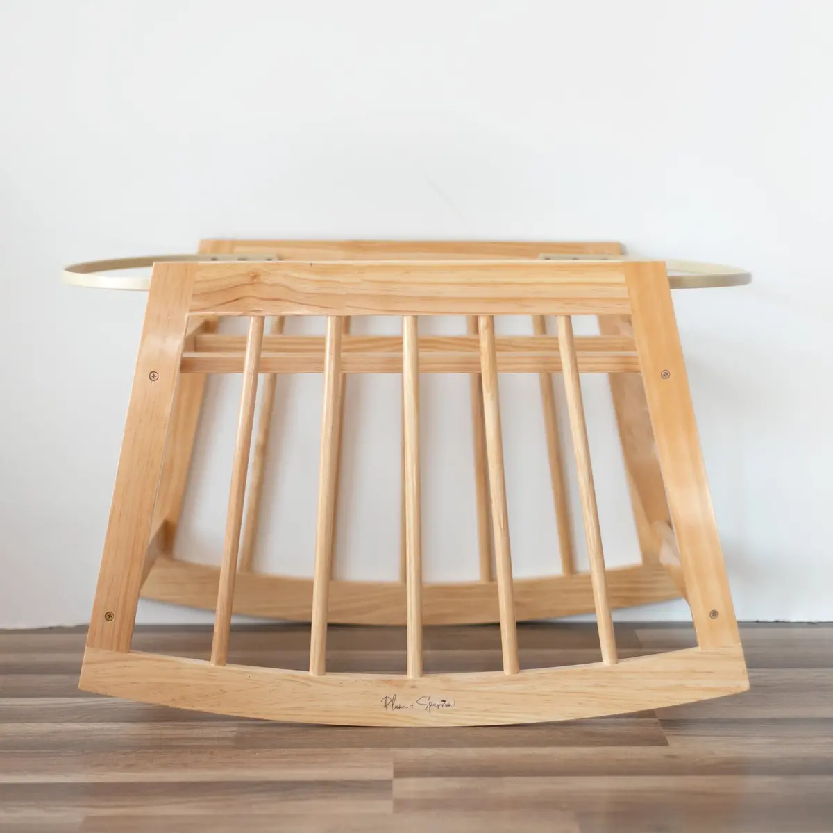 Plum+Sparrow Modern Rocking  Moses Bassinet Stand With Brake Natural 1