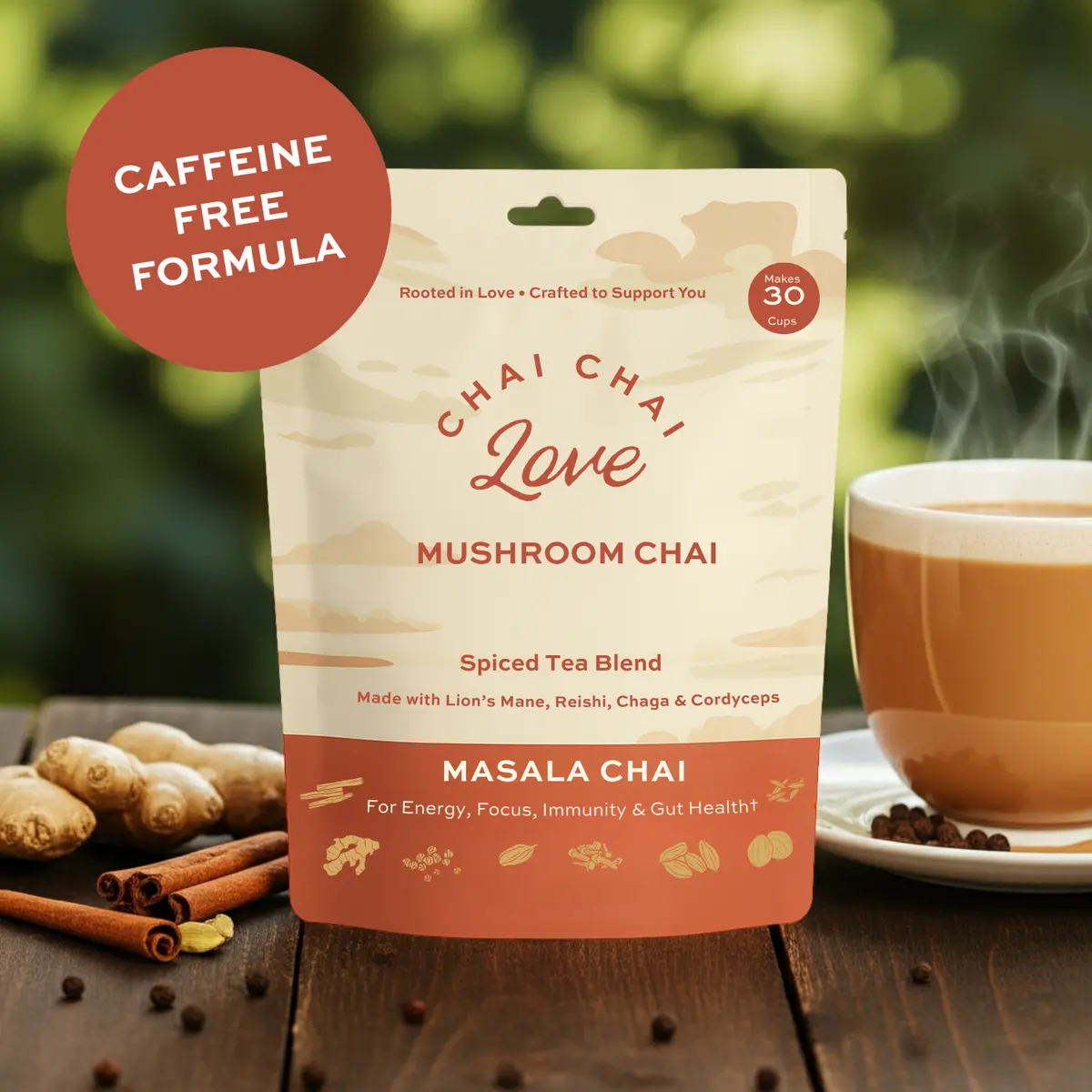 Chai Chai Love Mushroom Chai (Caffeine-Free) 1
