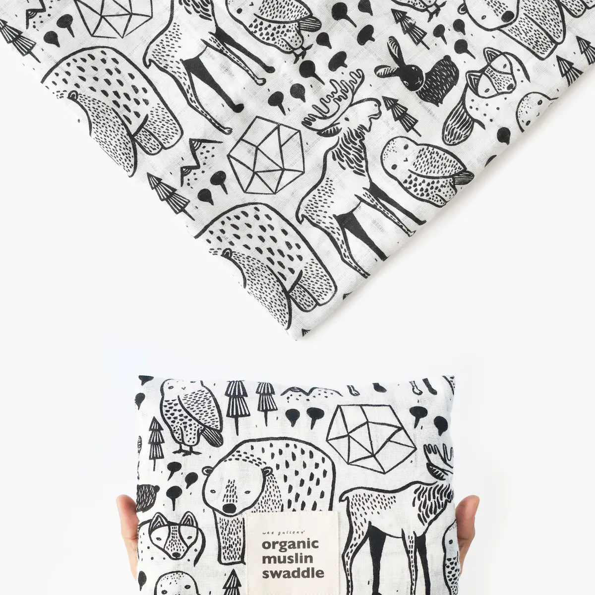 Wee Gallery Organic Muslin Swaddle - Nordic 1