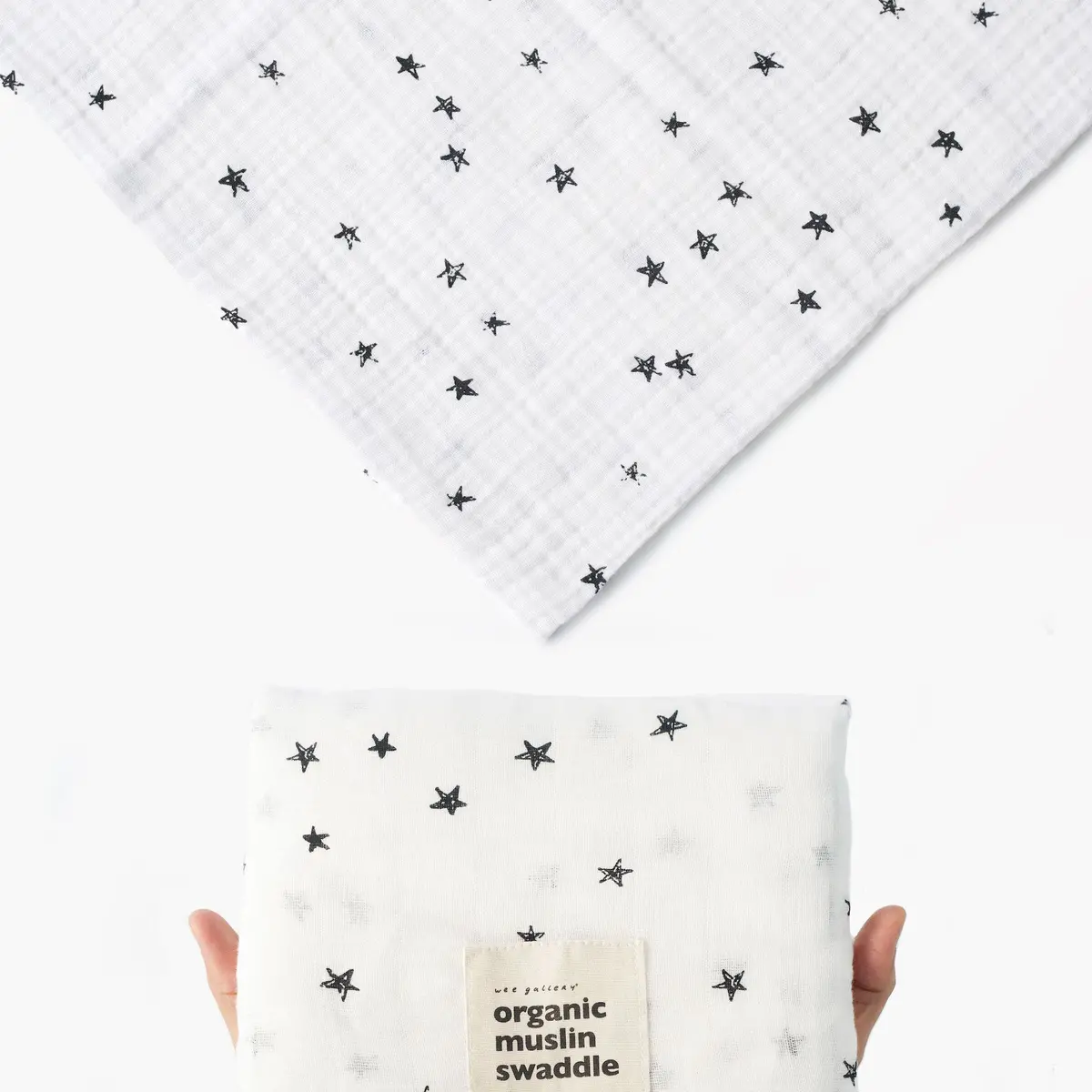 Wee Gallery Organic Muslin Swaddle - Stars 1