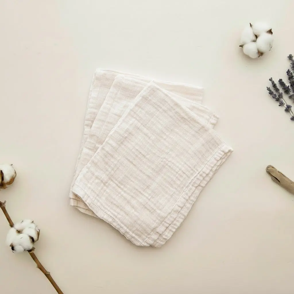 Blaynk Organic Cotton Muslin Squares 3-Pack 1
