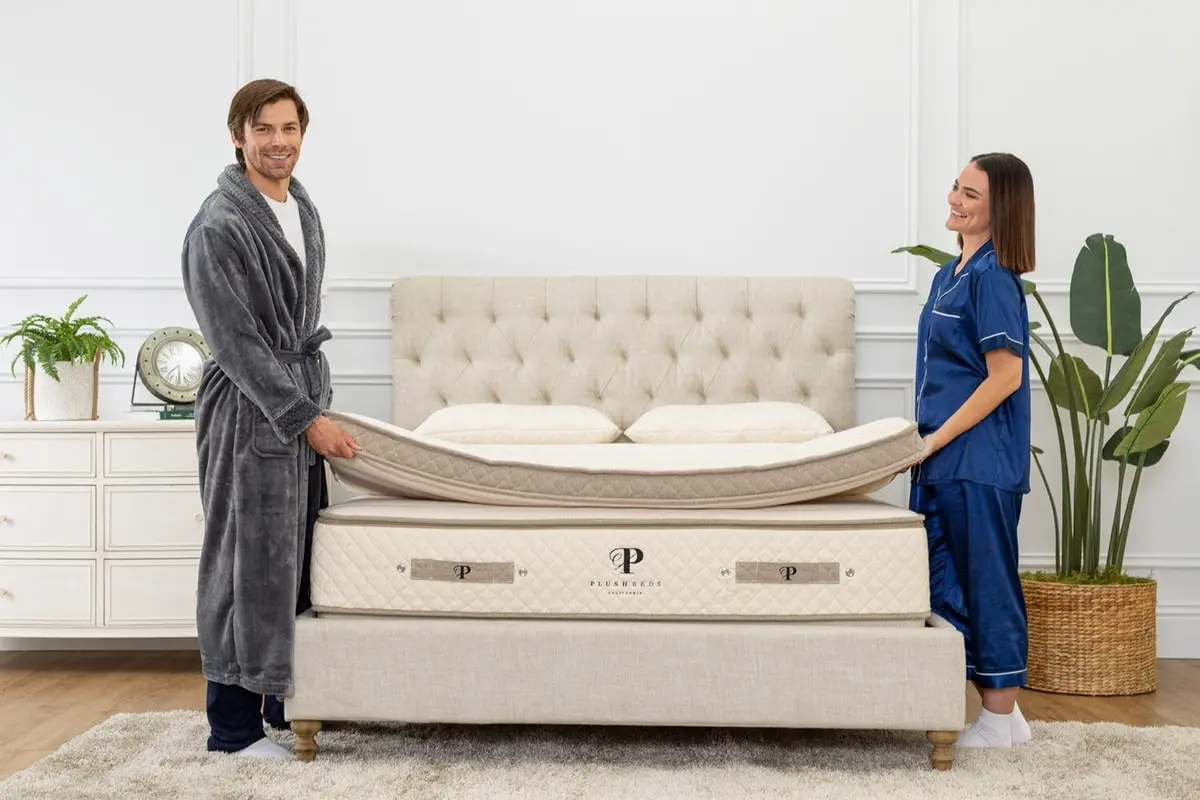Plush Beds Quilted Organic Mattress Topper 1