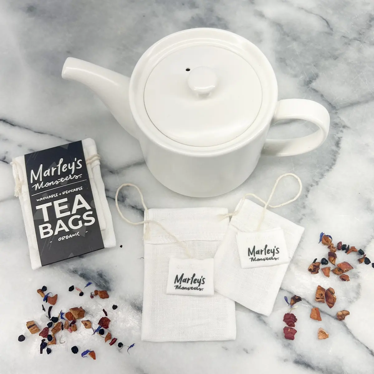 Marley's Monsters Organic Reusable Tea Bags: Set Of 2 1