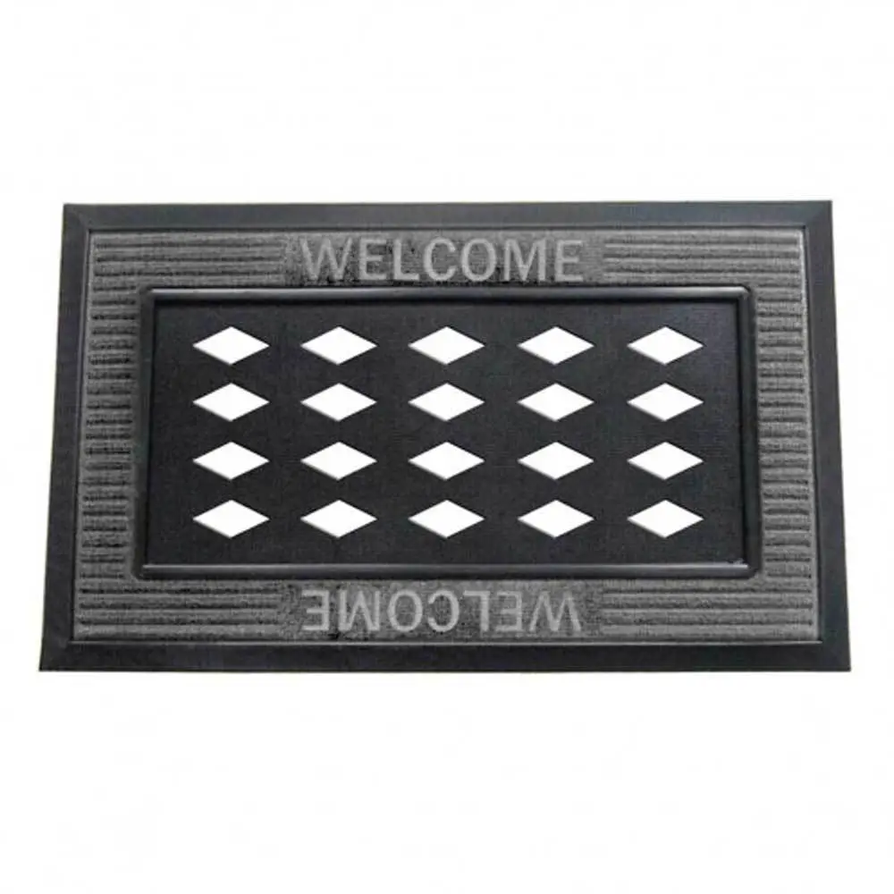 Gray "Welcome" Sassafras Doormat Tray 1