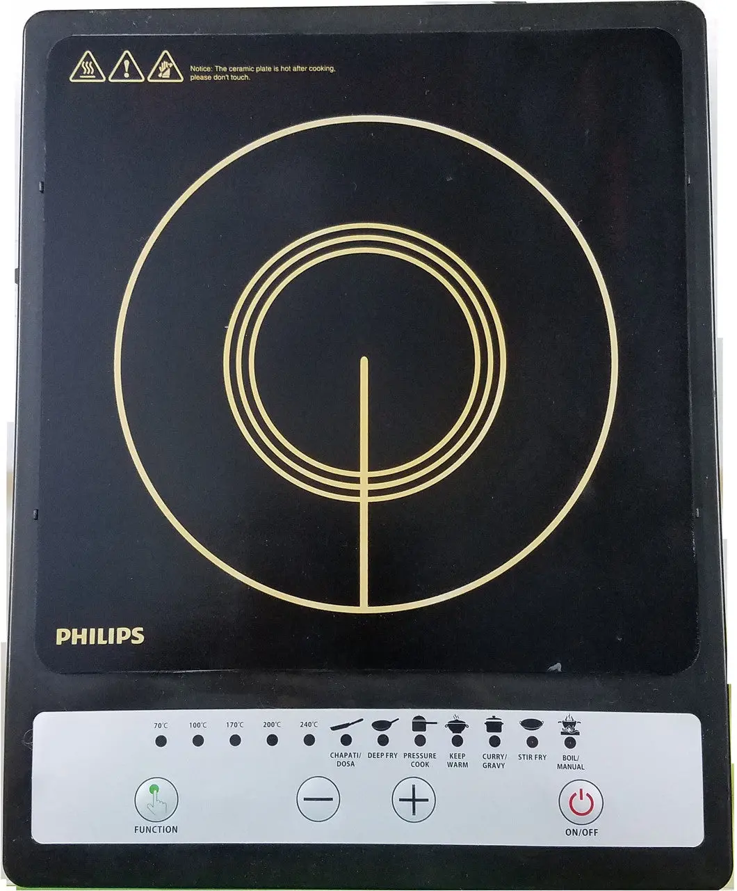 Refurbished Philips 1500 W Induction Cooktop Push Button (Black, Daily Collection 1500-Watt) - Hd4920/00-Ref 1