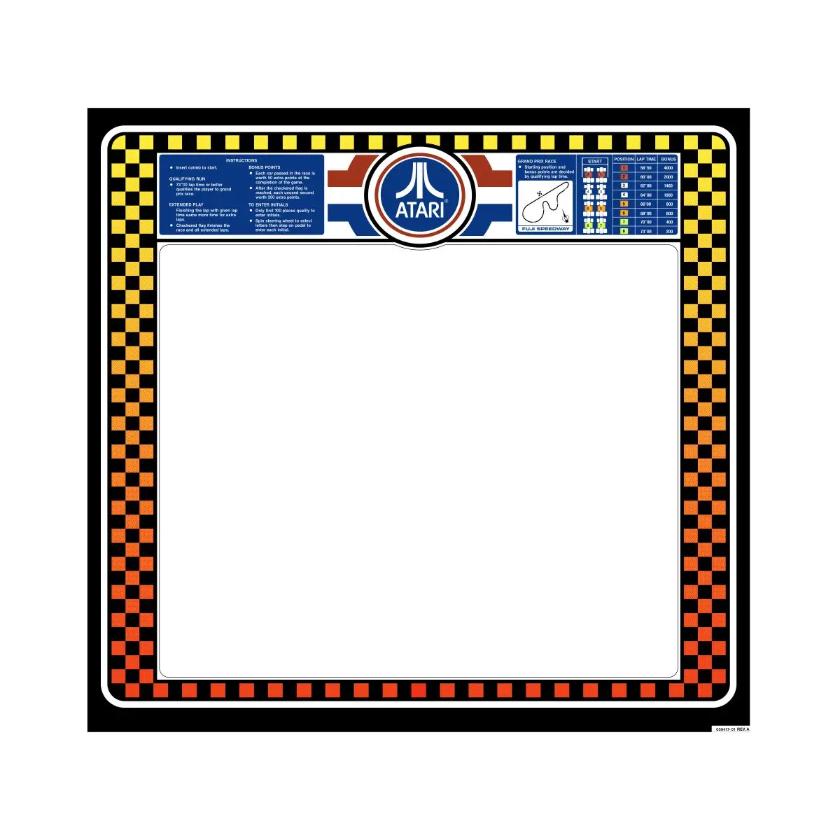 Pole Position Arcade Bezel 1