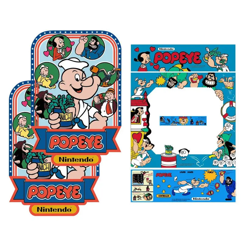 Popeye Arcade Art Complete Restoration Kit 1