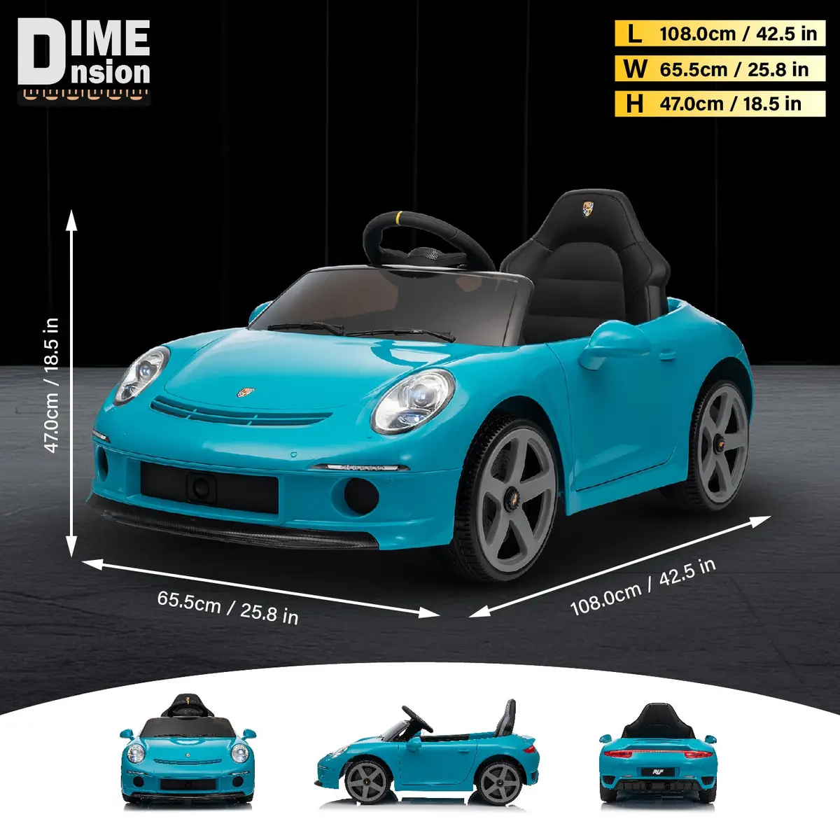 Licensed Porsche Ruf 911 Ride-On Car – 24V Electric Vehicle With Remote & Led 4