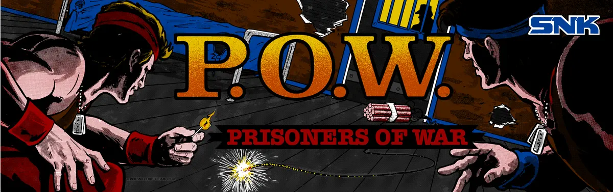 Pow Prisoners Of War Arcade Marquee 1