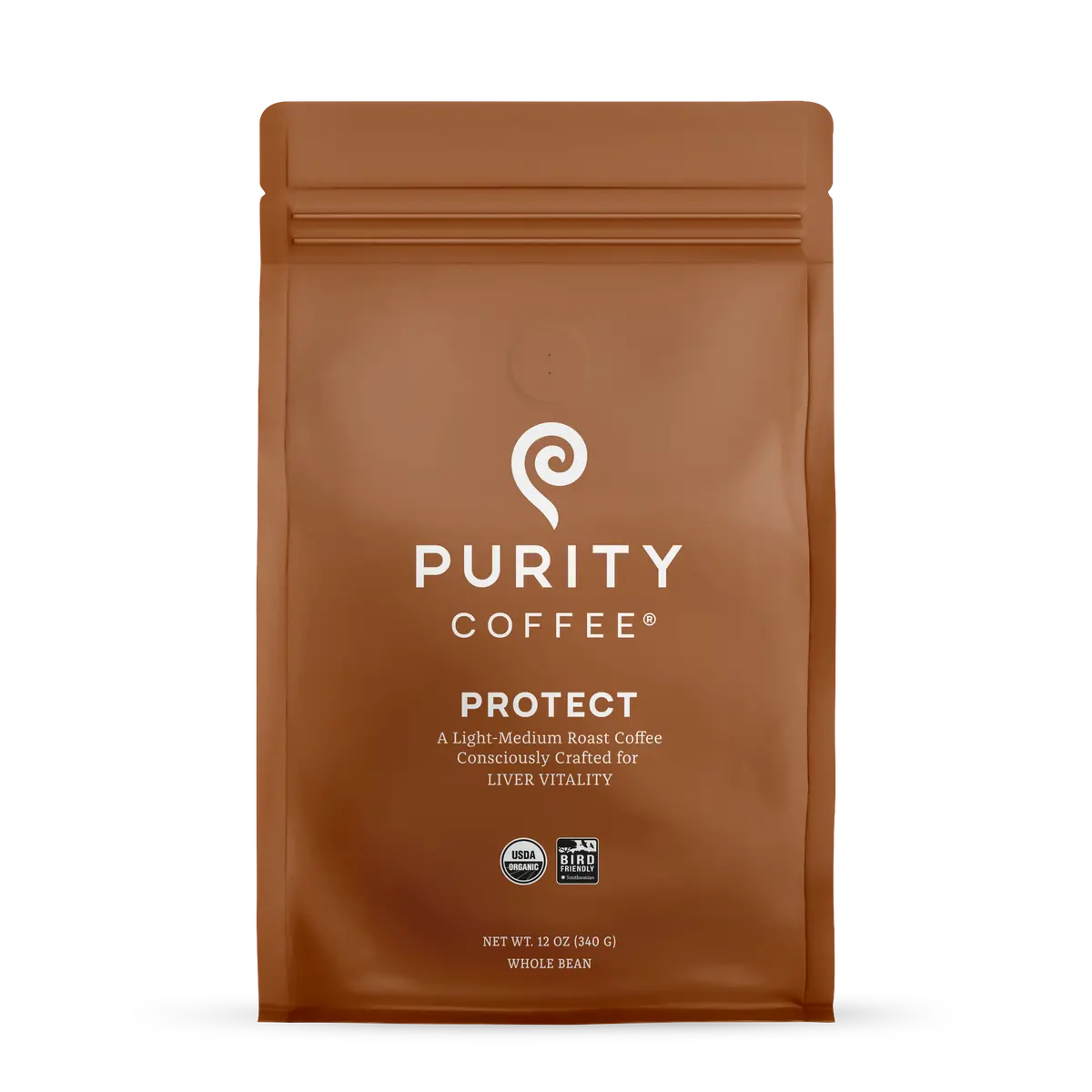Purity Coffee Protect: Light-Medium Roast Whole Bean Coffee 1