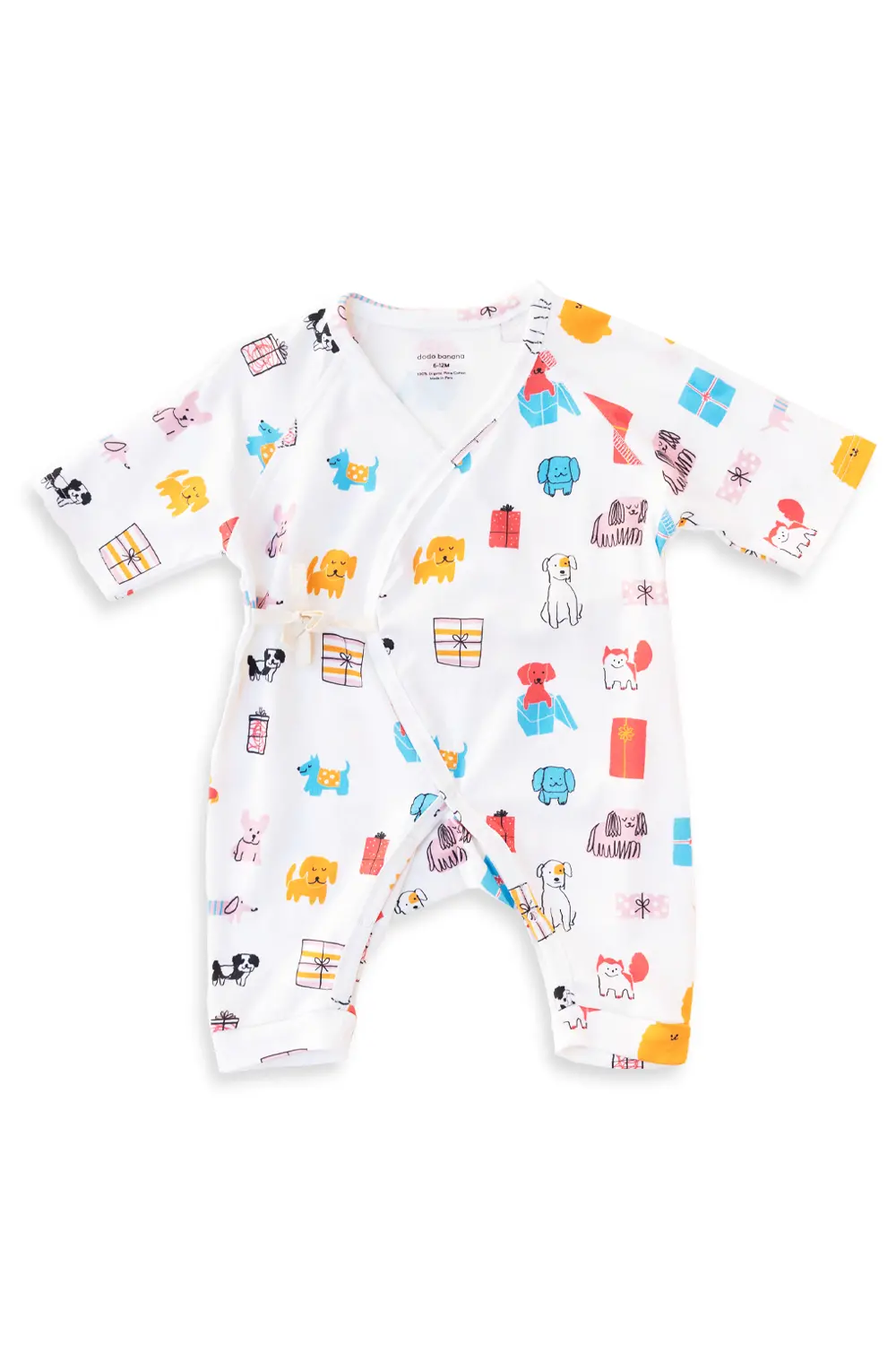 Dodo Banana Puppy Party Baby Kimono Onesie 2