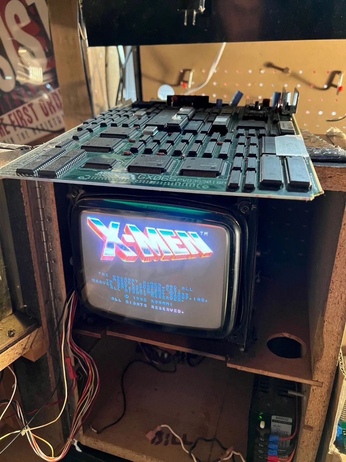 X-Men 4 Player Konami Jamma Arcade Pcb - Tested Working 1
