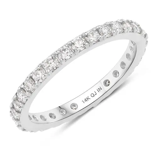 1.00 Carat Lab Grown Diamond 14K White Gold Ring 1