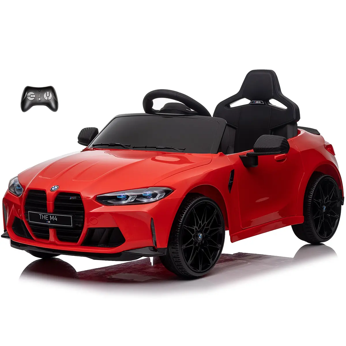 Bmw M4 12V Ride On Car With Remote Control, Led Lights And Music, Licensed 1