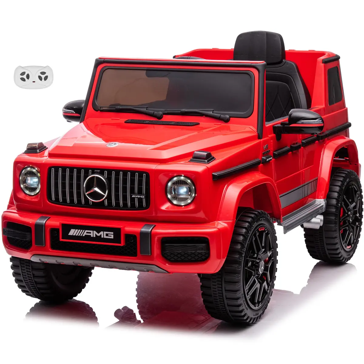 Mercedes Benz Amg G63 24V Kids' Ride On Car With Parental Remote Control, Led Lights, Leather Seat And Mp3, Licensed 3