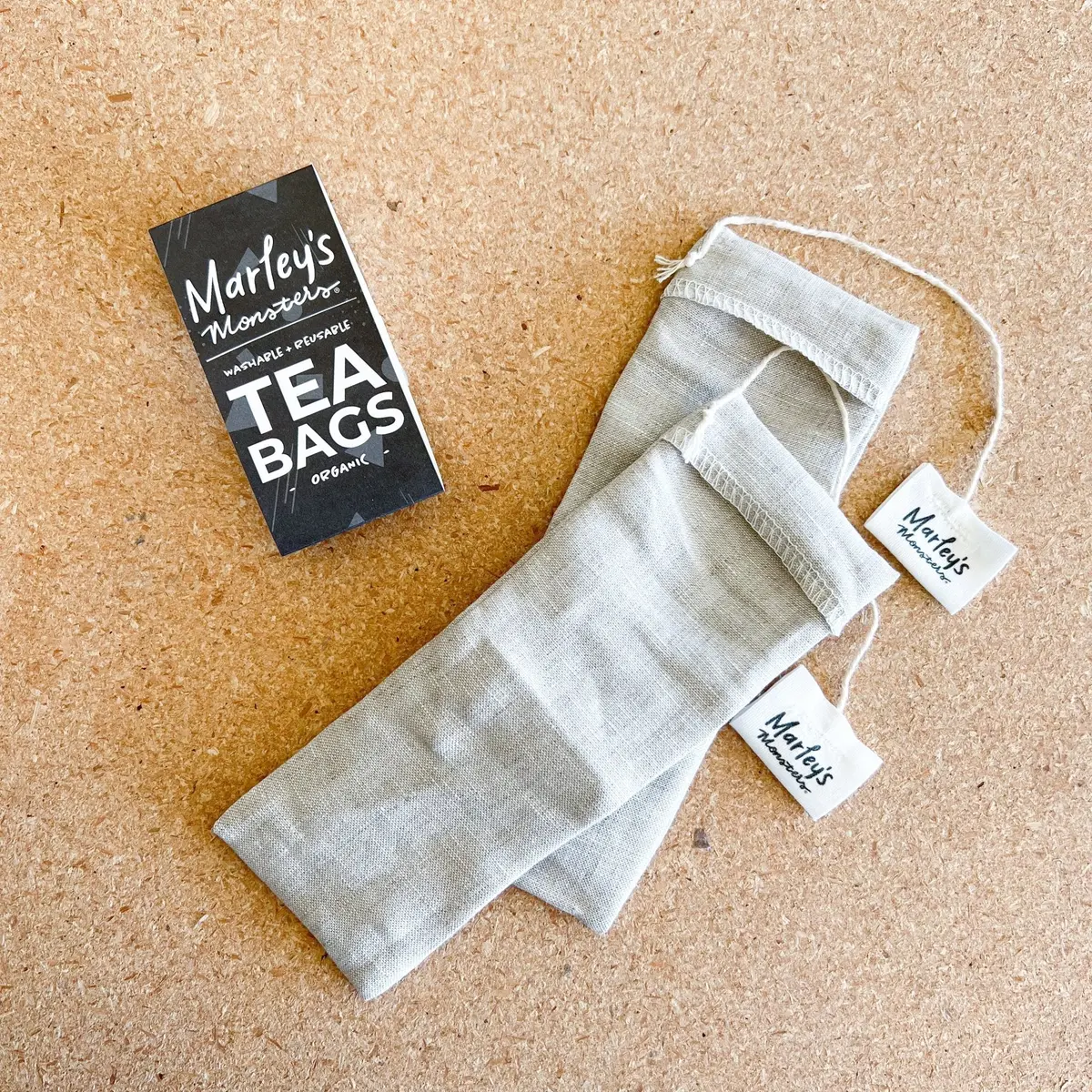 Marley's Monsters Organic Reusable Sun Tea Bags: Organic Linen 1