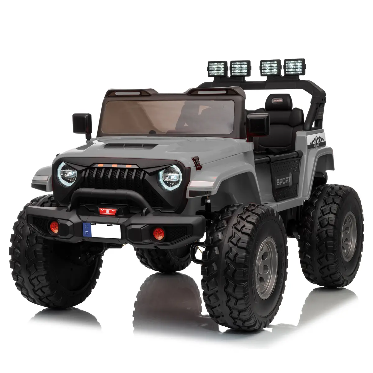 Upgraded 24V 2 Seater Ride-On Jeep – Quad Motors, Eva Wheels, Led Kit, Extendable Cabin 2