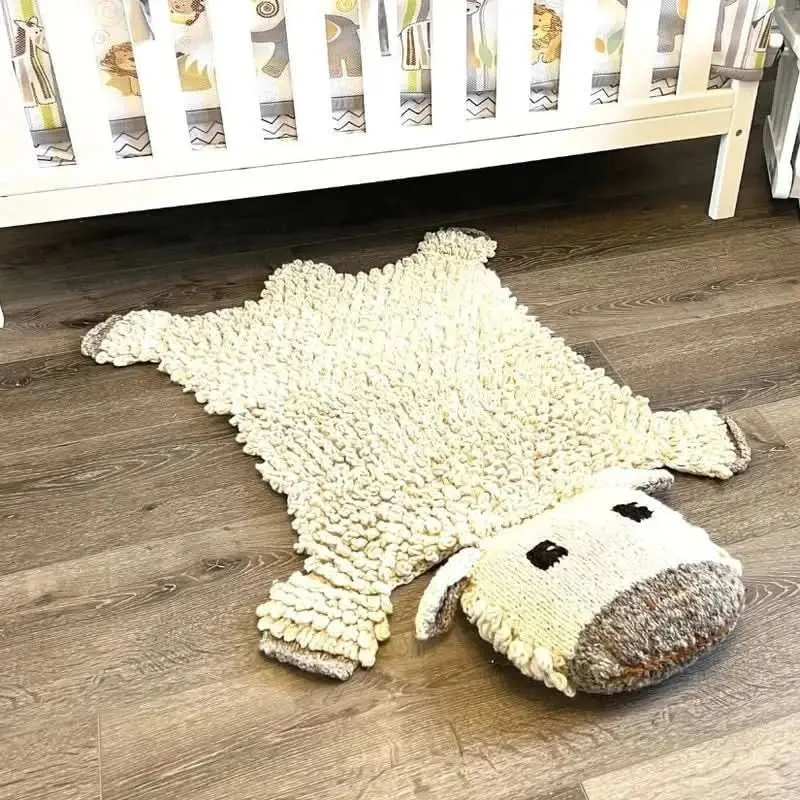 Finn + Emma Organic Wool Play Mat + Nursery Rug  | Sheep 1