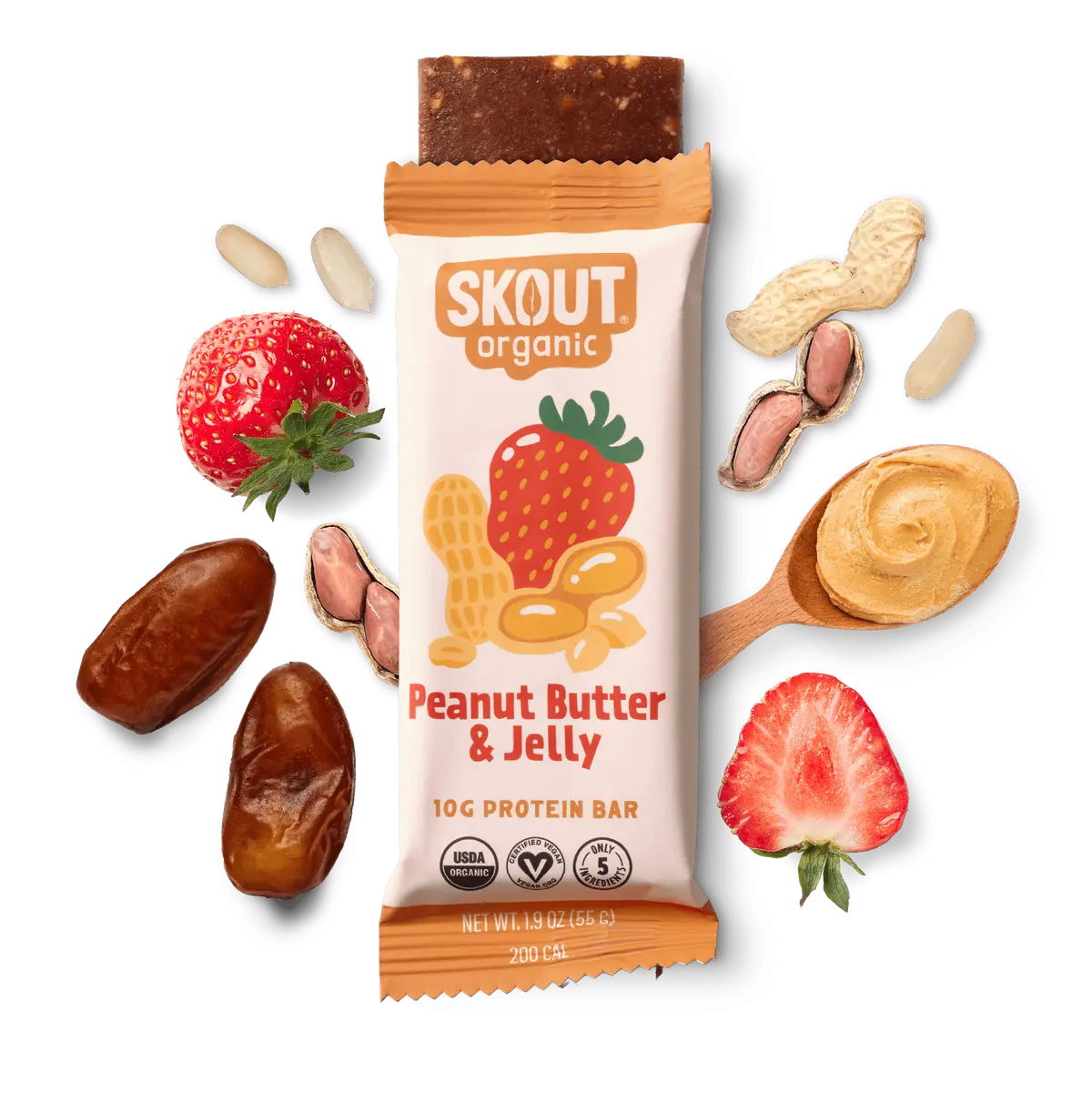 Skout Organic Peanut Butter & Jelly Protein Bar 1