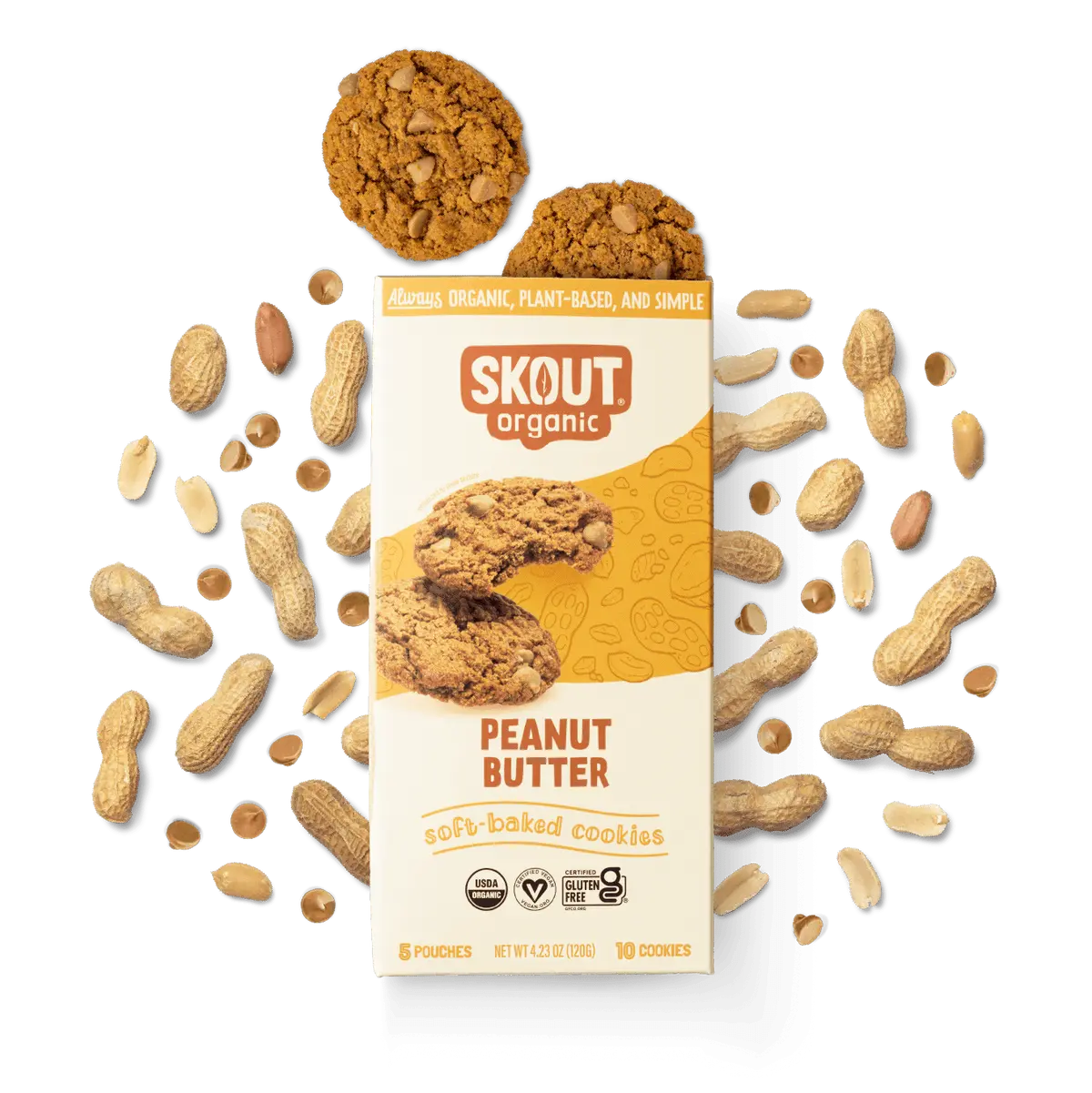 Skout Organic Peanut Butter Soft Baked Cookies 1