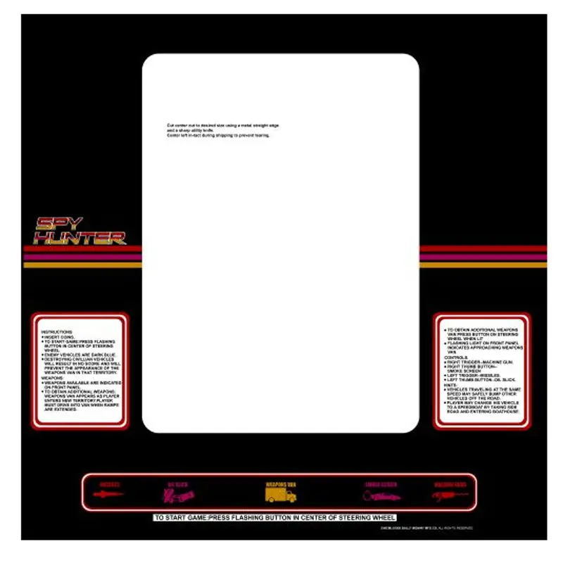 Spy Hunter Arcade Bezel 1
