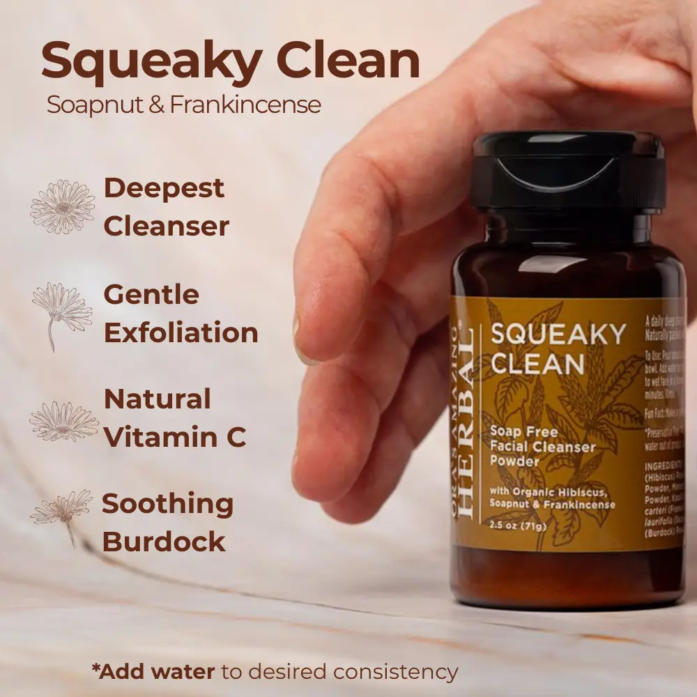 Ora's Amazing Herbal Squeaky Clean, Soap Free Facial Exfoliating Cleansing Powder 2