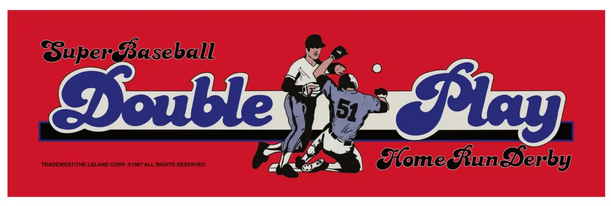Super Baseball Double Play Arcade Marquee 1