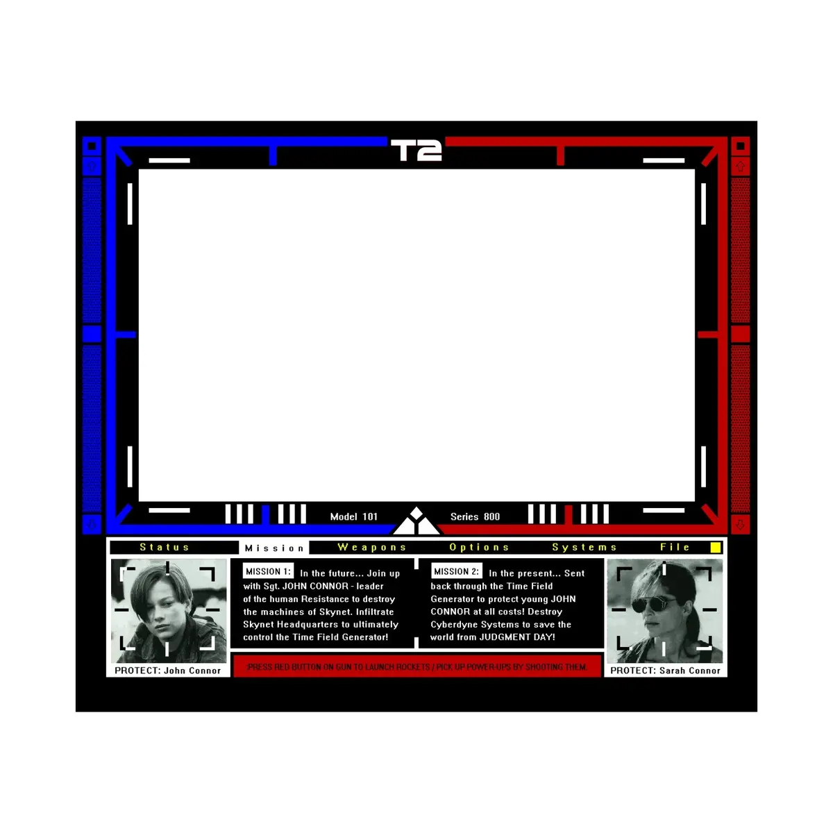 T2 Terminator 2 - Arcade Bezel 1