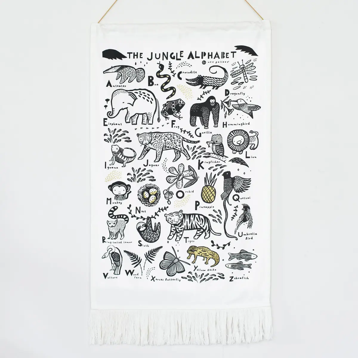 Wee Gallery Jungle Alphabet Tapestry 1