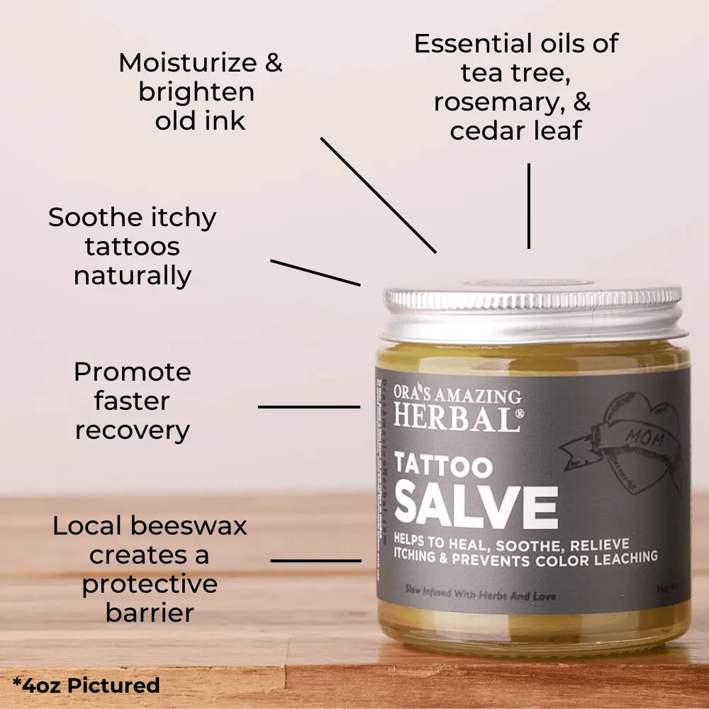 Ora's Amazing Herbal Tattoo Salve, Natural Tattoo Aftercare 2