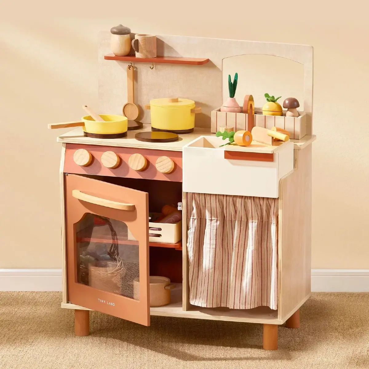 Tiny Land® Cubby Kitchenette - Natural 1