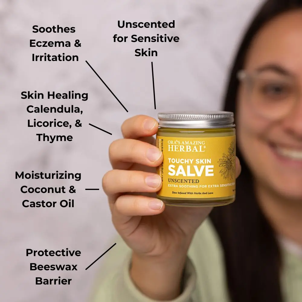 Ora's Amazing Herbal Touchy Skin Salve, Eczema Cream Ointment For Sensitive Skin 2