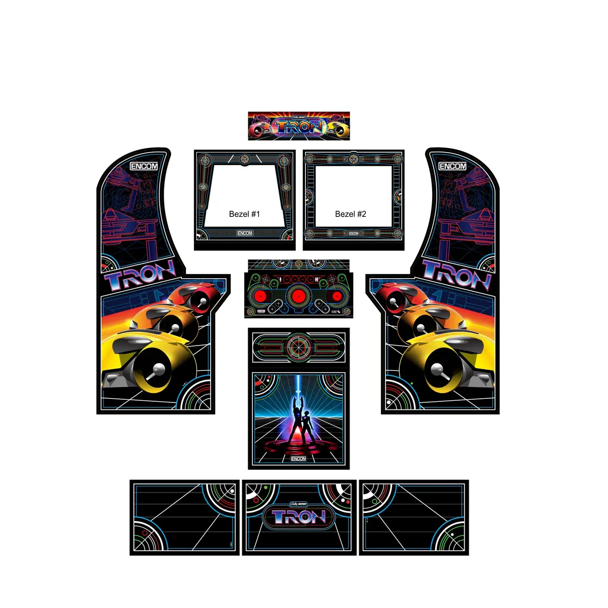 Arcade1up - Tron Complete Art Kit 1