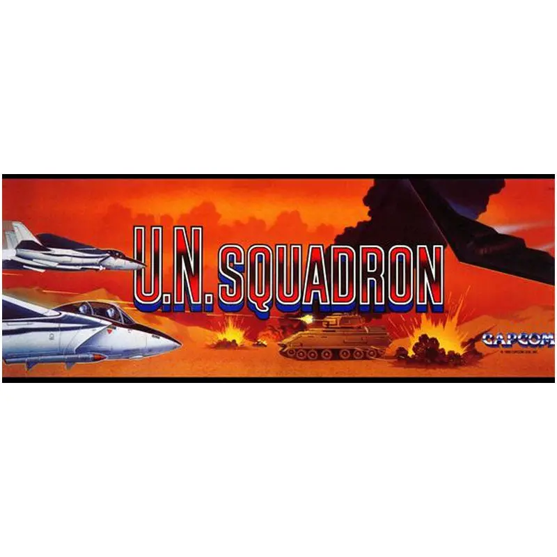 U.N. Squadron Arcade Marquee 1