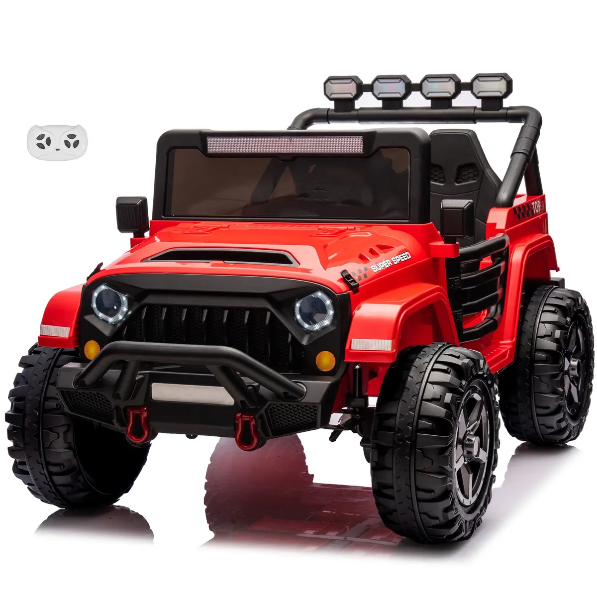 Havoc 2 Seater Jeep 12V Kids Ride On Car Toy With Open Doors, Realistic Lights And Remote Control 4