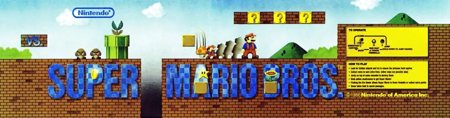 Super Mario Bros Vs Style Arcade Marquee 1