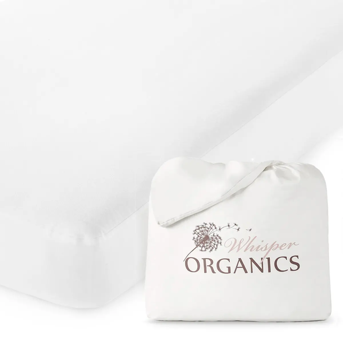 Whisper Organics Organic Waterproof Pique Knit Mattress Cover 1