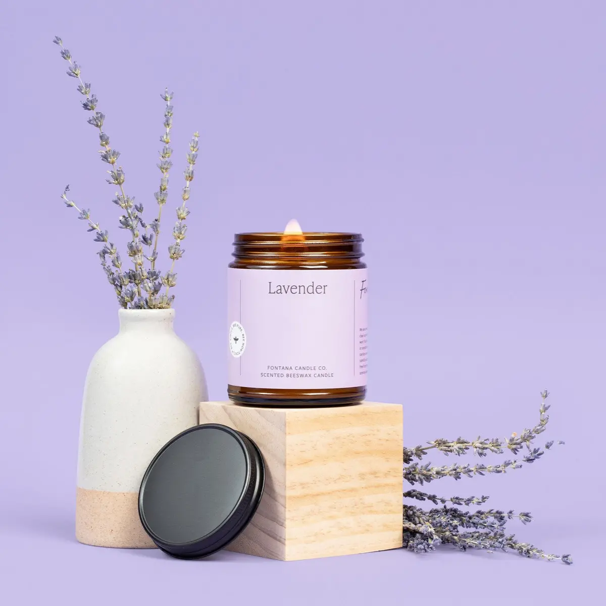 Fontana Candle Co Lavender Jar Candle 2