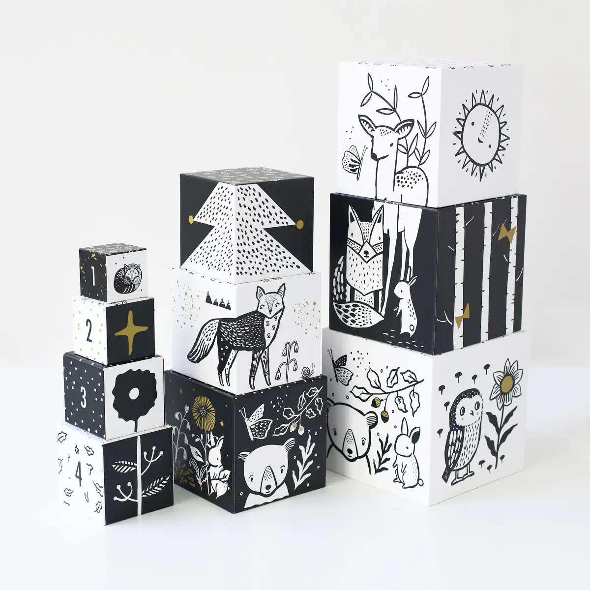 Wee Gallery Nesting Blocks - Woodland Numbers 1