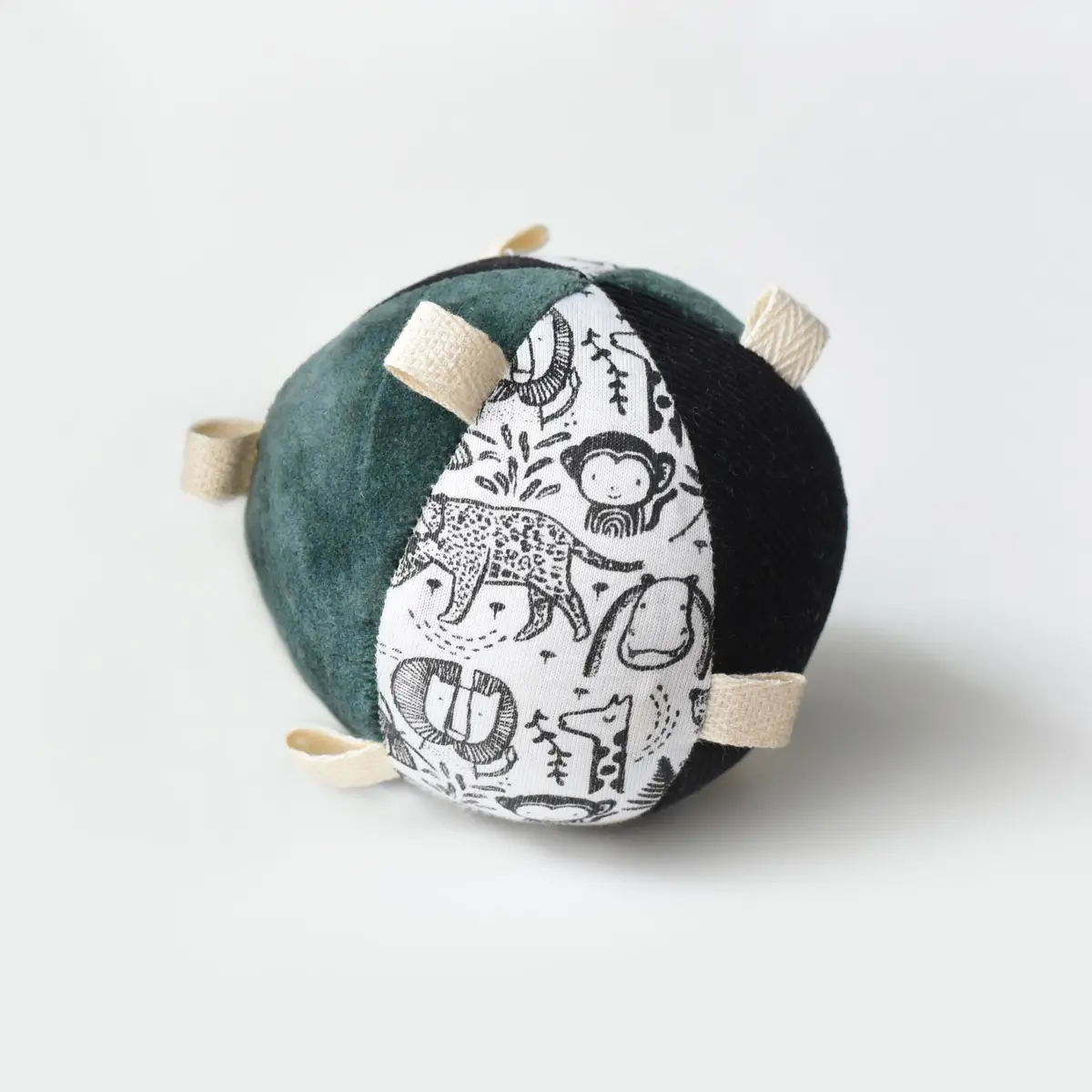 Wee Gallery Taggy Ball With Rattle - Wild 1