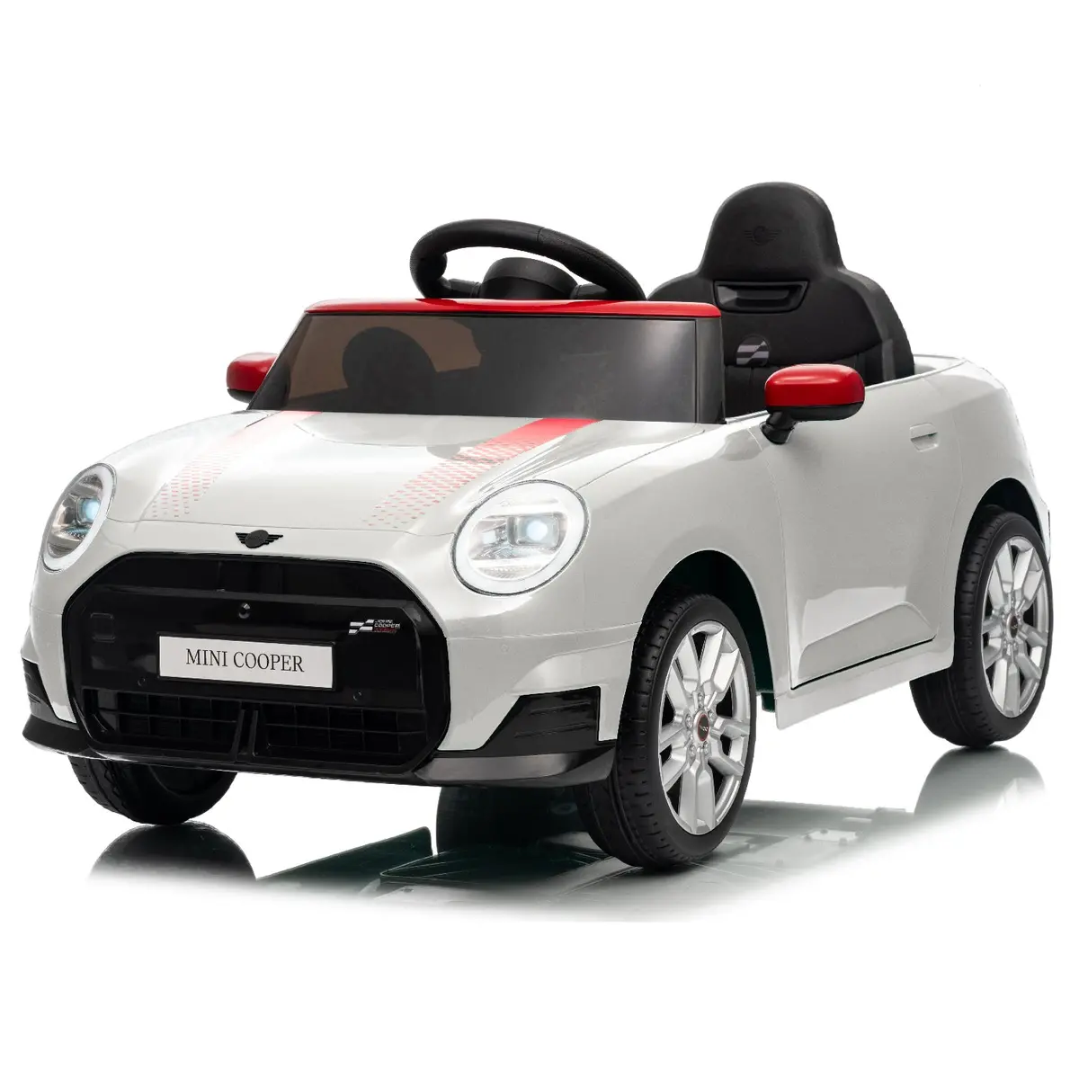 Licensed Mini Cooper Ride On Car For Kids, 12V Electric Battery Powered Vehicle With Remote Control, Led Lights, Mp3 Player & Transport Wheels, Gift For Boys & Girls Ages 3+ 2
