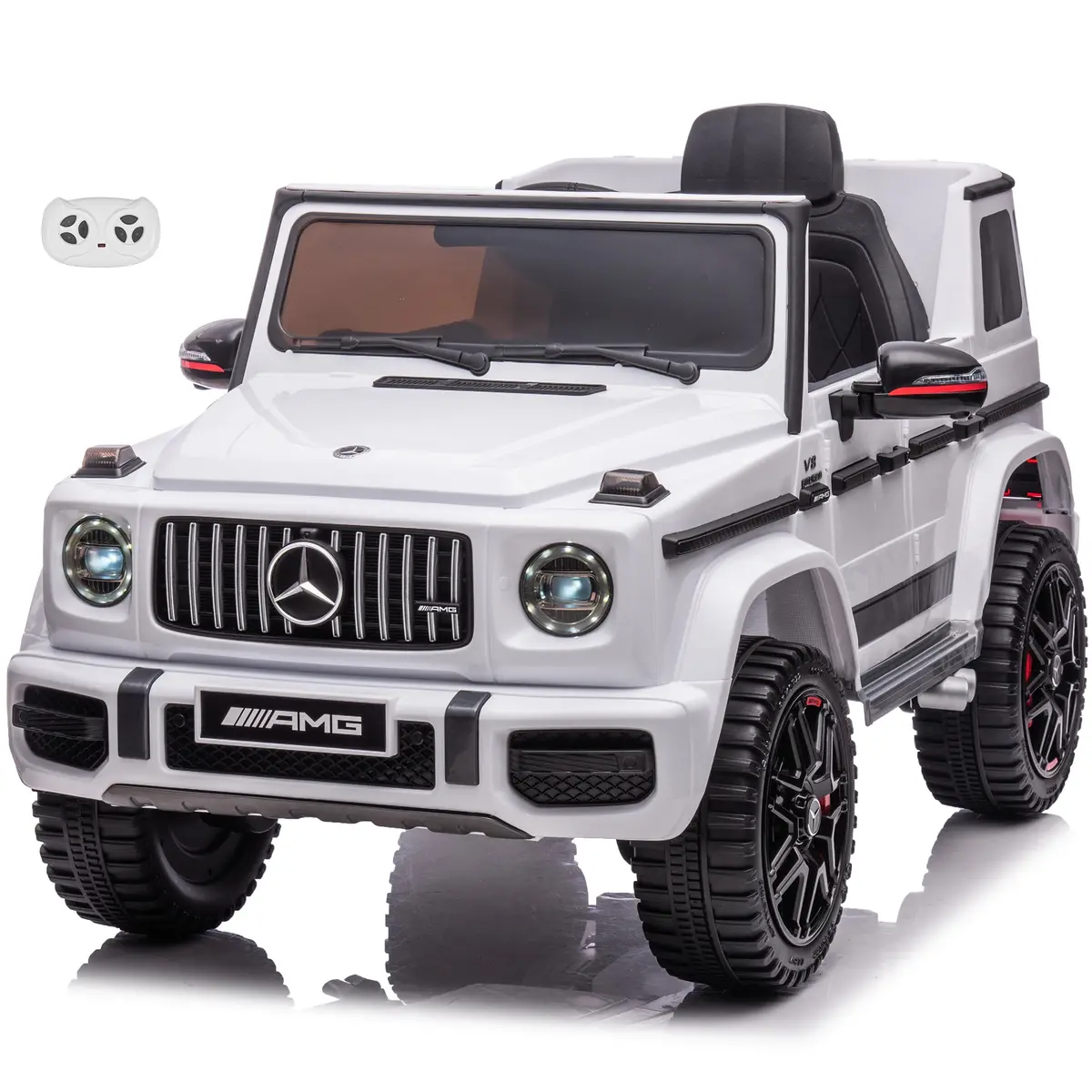 Mercedes Benz Amg G63 24V Kids' Ride On Car With Parental Remote Control, Led Lights, Leather Seat And Mp3, Licensed 1