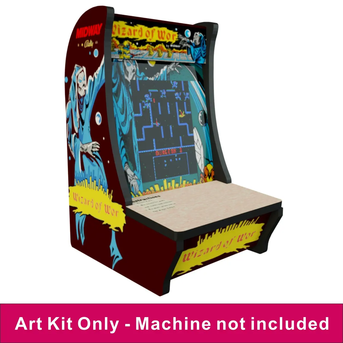 Arcade1up Countercade Wizard Of Wor Decal Kit 1