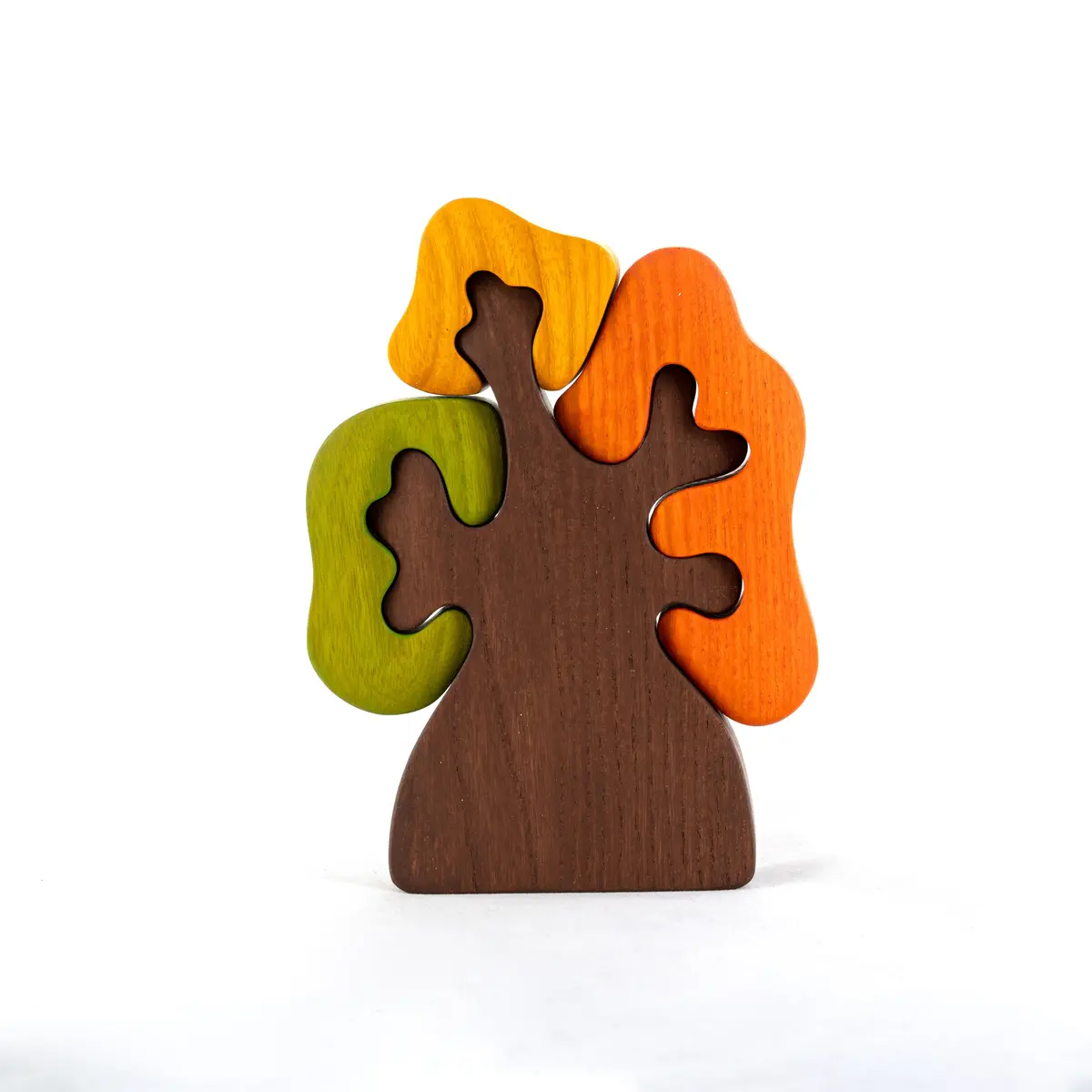 Poppybabyco Wooden Autumn Tree With Three Crowns Puzzle 1