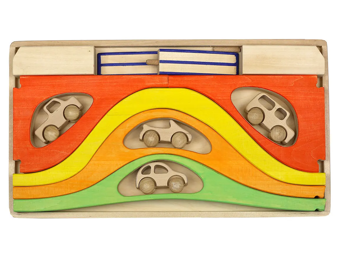 Poppybabyco Cars With Roads, Bridges, And Tunnels Set 1
